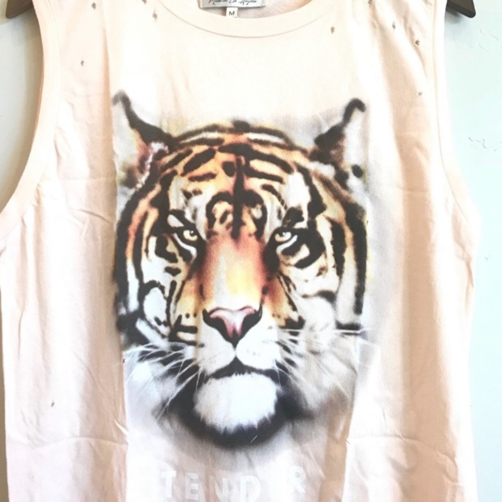 WILDFOX Tender Tiger Pinhole Sleeveless Top - Picture 4 of 6